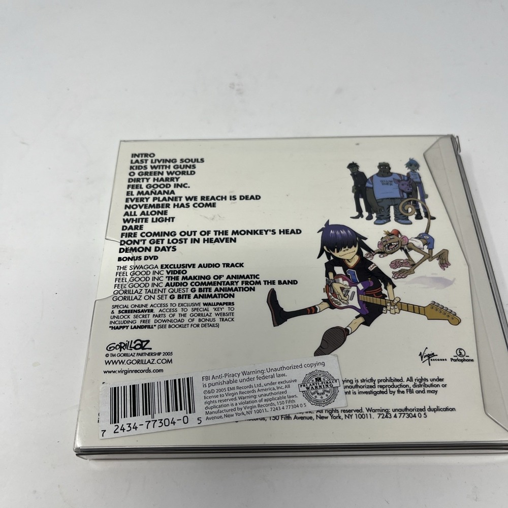 Gorillaz Demon Days CD & DVD 2-Disc Version w/Slipcover 2005 Used - Picture 3 of 7